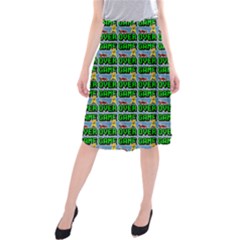 Game Over Karate And Gaming - Pixel Martial Arts Midi Beach Skirt by DinzDas