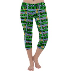 Game Over Karate And Gaming - Pixel Martial Arts Capri Yoga Leggings by DinzDas