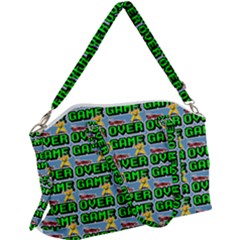 Game Over Karate And Gaming - Pixel Martial Arts Canvas Crossbody Bag by DinzDas