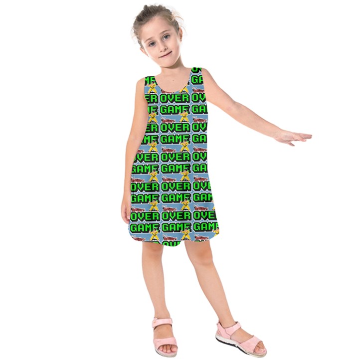 Game Over Karate And Gaming - Pixel Martial Arts Kids  Sleeveless Dress