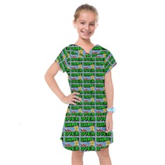 Game Over Karate And Gaming - Pixel Martial Arts Kids  Drop Waist Dress by DinzDas