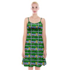 Game Over Karate And Gaming - Pixel Martial Arts Spaghetti Strap Velvet Dress by DinzDas