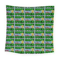 Game Over Karate And Gaming - Pixel Martial Arts Square Tapestry (large) by DinzDas