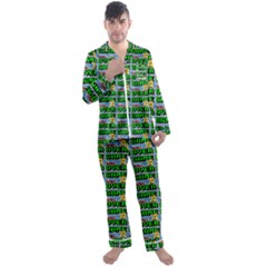 Game Over Karate And Gaming - Pixel Martial Arts Men s Long Sleeve Satin Pyjamas Set by DinzDas