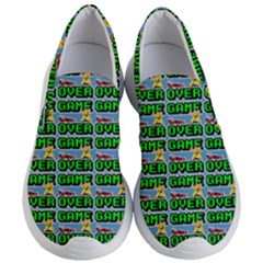 Game Over Karate And Gaming - Pixel Martial Arts Women s Lightweight Slip Ons by DinzDas