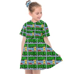 Game Over Karate And Gaming - Pixel Martial Arts Kids  Sailor Dress by DinzDas