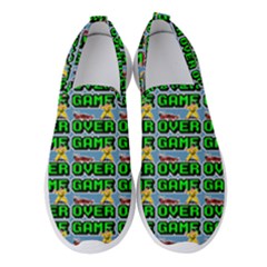 Game Over Karate And Gaming - Pixel Martial Arts Women s Slip On Sneakers by DinzDas