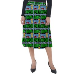 Game Over Karate And Gaming - Pixel Martial Arts Classic Velour Midi Skirt  by DinzDas