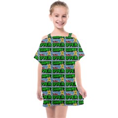 Game Over Karate And Gaming - Pixel Martial Arts Kids  One Piece Chiffon Dress by DinzDas