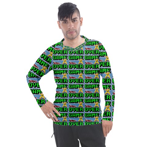 Game Over Karate And Gaming - Pixel Martial Arts Men s Pique Long Sleeve Tee by DinzDas