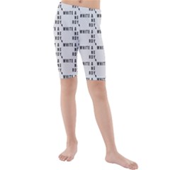 White And Nerdy - Computer Nerds And Geeks Kids  Mid Length Swim Shorts by DinzDas