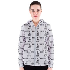 White And Nerdy - Computer Nerds And Geeks Women s Zipper Hoodie by DinzDas