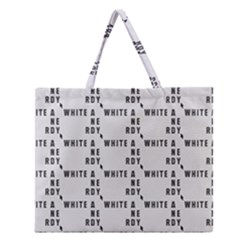 White And Nerdy - Computer Nerds And Geeks Zipper Large Tote Bag by DinzDas