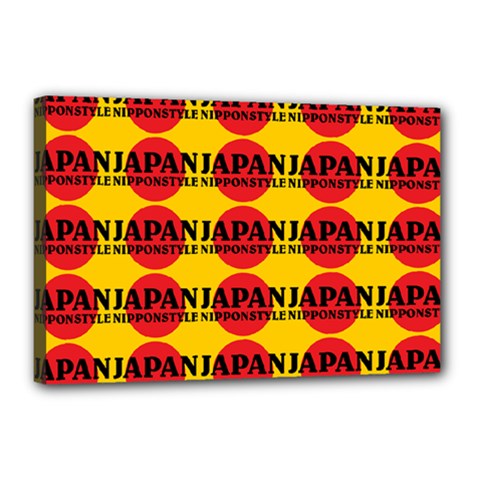 Japan Nippon Style - Japan Sun Canvas 18  X 12  (stretched) by DinzDas