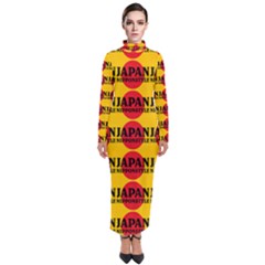 Japan Nippon Style - Japan Sun Turtleneck Maxi Dress by DinzDas