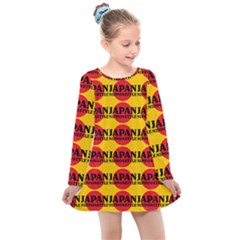 Japan Nippon Style - Japan Sun Kids  Long Sleeve Dress by DinzDas