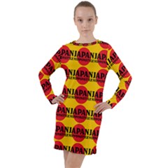 Japan Nippon Style - Japan Sun Long Sleeve Hoodie Dress by DinzDas