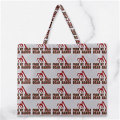 From My Dead Cold Hands - Zombie And Horror Zipper Large Tote Bag by DinzDas