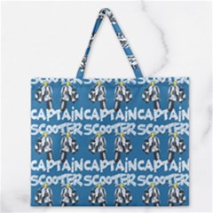 Scooter Captain - Moped And Scooter Riding Zipper Large Tote Bag by DinzDas