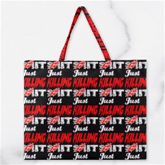 Just Killing It - Silly Toilet Stool Rocket Man Zipper Large Tote Bag by DinzDas