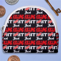 Just Killing It - Silly Toilet Stool Rocket Man Horseshoe Style Canvas Pouch by DinzDas