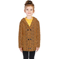 Inka Cultur Animal - Animals And Occult Religion Kids  Double Breasted Button Coat by DinzDas