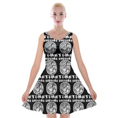 Inka Cultur Animal - Animals And Occult Religion Velvet Skater Dress by DinzDas