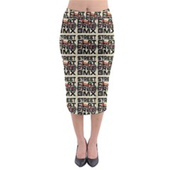 Bmx And Street Style - Urban Cycling Culture Midi Pencil Skirt by DinzDas