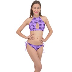 Normal People And Business People - Citizens Cross Front Halter Bikini Set by DinzDas