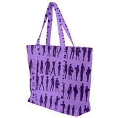 Normal People And Business People - Citizens Zip Up Canvas Bag by DinzDas