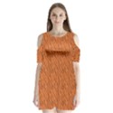 Animal Skin - Lion And Orange Skinnes Animals - Savannah And Africa Shoulder Cutout Velvet One Piece View1