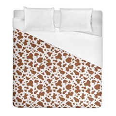 Animal Skin - Brown Cows Are Funny And Brown And White Duvet Cover (full/ Double Size) by DinzDas