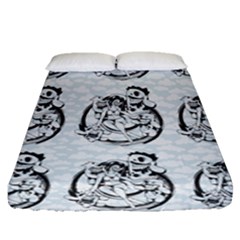 Monster Party - Hot Sexy Monster Demon With Ugly Little Monsters Fitted Sheet (queen Size) by DinzDas