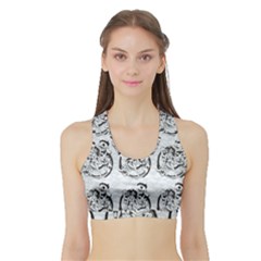 Monster Party - Hot Sexy Monster Demon With Ugly Little Monsters Sports Bra With Border by DinzDas