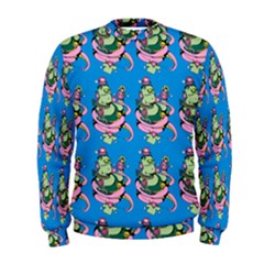 Monster And Cute Monsters Fight With Snake And Cyclops Men s Sweatshirt by DinzDas