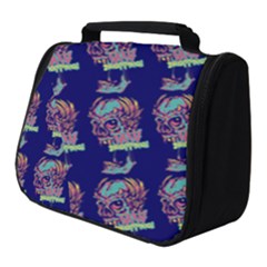 Jaw Dropping Horror Hippie Skull Full Print Travel Pouch (small) by DinzDas