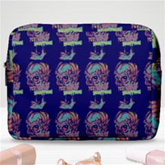 Jaw Dropping Horror Hippie Skull Make Up Pouch (large) by DinzDas