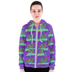 Jaw Dropping Comic Big Bang Poof Women s Zipper Hoodie by DinzDas