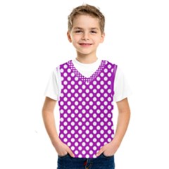 White And Purple, Polka Dots, Retro, Vintage Dotted Pattern Kids  Sportswear by Casemiro