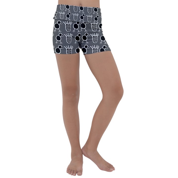 Njhb Vectorized Kids  Lightweight Velour Yoga Shorts