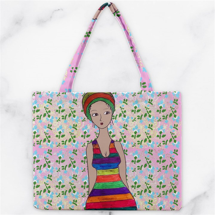 Tan Swimmer Flowerwall Mini Tote Bag