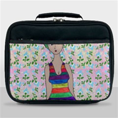 Tan Swimmer Flowerwall Lunch Bag by snowwhitegirl