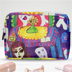 Circus Ghosts Make Up Pouch (medium) by snowwhitegirl