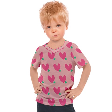 Hearts Kids  Sports Tee by tousmignonne25