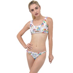 Colorful Palms, Hand Print Pattern, Rainbow Colors Palette The Little Details Bikini Set by Casemiro