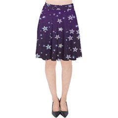 Stars Velvet High Waist Skirt by Sparkle