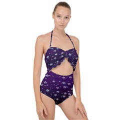 Stars Scallop Top Cut Out Swimsuit by Sparkle