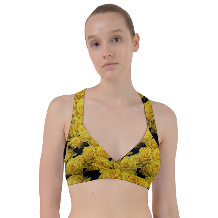 Yellow Roses Sweetheart Sports Bra