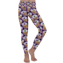 Eyes Cups Kids  Lightweight Velour Classic Yoga Leggings by Sparkle