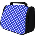 Dark blue and white polka dots pattern, retro pin-up style theme, classic dotted theme Full Print Travel Pouch (Big) View1